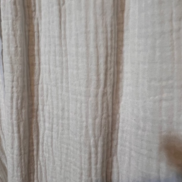 Wide Leg Lightweight Crinkled White Drawstring Pants Tropical Mooloola Size 10 - Picture 4 of 13